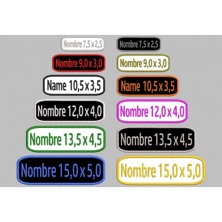 Parche Bordado Básico Personalizable (Ovalado)