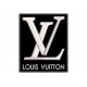 Parche Bordado LOUIS VUITTON (Bordado PLATA / Fondo NEGRO)