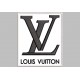 Parche Bordado LOUIS VUITTON (Bordado NEGRO / Fondo BLANCO)