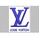Parche Bordado LOUIS VUITTON (Bordado AZUL MARINO / Fondo BLANCO)