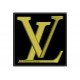 Parche Bordado LOUIS VUITTON (Bordado VERDE CAQUI / Fondo NEGRO)