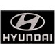 Parche Bordado HYUNDAI (Bordado PLATA / Fondo NEGRO)