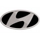 Parche Bordado HYUNDAI (Bordado PLATA / Fondo NEGRO)