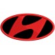 Parche Bordado HYUNDAI (Bordado ROJO / Fondo NEGRO)