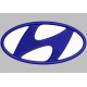 Parche Bordado HYUNDAI (Bordado AZUL MARINO / Fondo BLANCO)