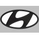 Parche Bordado HYUNDAI (Bordado NEGRO / Fondo BLANCO)