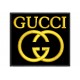 Parche Bordado GUCCI (Bordado ORO / Fondo NEGRO)