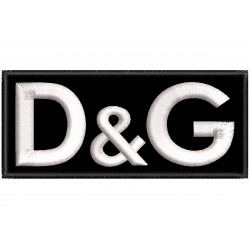 Parche Bordado DOLCE & GABBANA (Bordado BLANCO / Fondo NEGRO)
