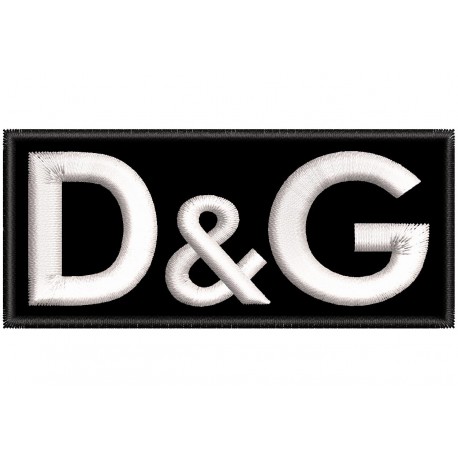 Parche Bordado DOLCE & GABBANA (Bordado BLANCO / Fondo NEGRO)