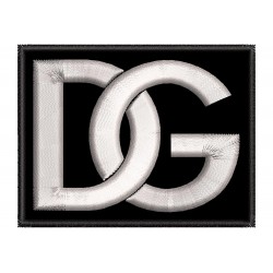 Parche Bordado DOLCE & GABBANA (Bordado PLATA / Fondo NEGRO)