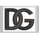 Parche Bordado DOLCE & GABBANA (Bordado NEGRO / Fondo BLANCO)