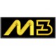 Parche Bordado MOTO3 (Bordado ORO / Fondo NEGRO)
