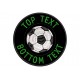 Parche Bordado FUTBOL (Bordado VERDE OSCURO / Fondo NEGRO)