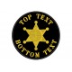 Parche Bordado Personalizable ESTRELLA SHERIFF (Bordado ORO / Fondo NEGRO)