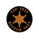 Parche Bordado Personalizable ESTRELLA SHERIFF (Bordado BRONCE / Fondo NEGRO)