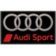 Parche Bordado AUDI Sport (Fondo NEGRO)