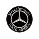 Parche Bordado MERCEDES-BENZ (Bordado PLATA / Fondo NEGRO)