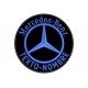Parche Bordado MERCEDES-BENZ (Bordado AZUL METALICO / Fondo NEGRO)