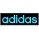Parche Bordado ADIDAS (Bordado AZUL CELESTE / Fondo NEGRO)