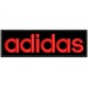 Parche Bordado ADIDAS (Bordado ROJO / Fondo NEGRO)