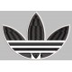 Parche Bordado ADIDAS (Bordado NEGRO / Fondo BLANCO)