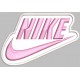 Parche Bordado NIKE (Bordado ROSA / Fondo BLANCO)
