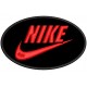 Parche Bordado NIKE (Bordado ROJO / Fondo NEGRO)