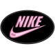 Parche Bordado NIKE (Bordado ROSA / Fondo NEGRO)