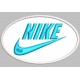 Parche Bordado NIKE (Bordado AZUL CELESTE / Fondo BLANCO)
