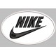 Parche Bordado NIKE (Bordado NEGRO / Fondo BLANCO)