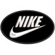 Parche Bordado NIKE (Bordado BLANCO / Fondo NEGRO)