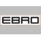Parche Bordado EBRO (Bordado NEGRO / Fondo BLANCO)