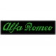 Parche Bordado ALFA ROMEO (Bordado VERDE / Fondo NEGRO)