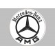 Parche Bordado MERCEDES-BENZ AMG (Bordado NEGRO / Fondo BLANCO)