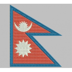 NEPAL FLAG Embroidered Patch