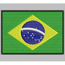 BRAZIL FLAG Embroidered Patch