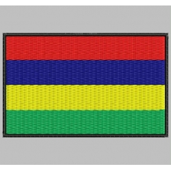 MAURITIUS FLAG Embroidered Patch