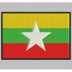 MYANMAR (BURMA) FLAG Embroidered Patch