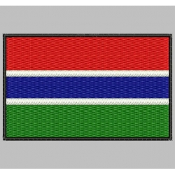 GAMBIA FLAG Embroidered Patch