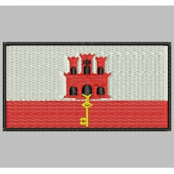 GIBRALTAR FLAG Embroidered Patch