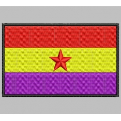Parche Bordado Bandera REPUBLICANA (Estrella Roja)