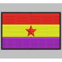 RED STAR REPUBLICAN FLAG Embroidered Patch