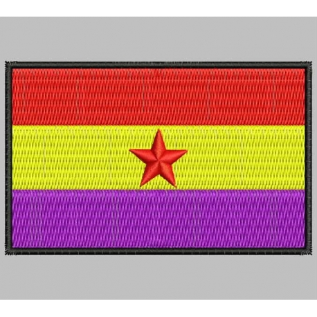 Parche Bordado Bandera REPUBLICANA (Estrella Roja)